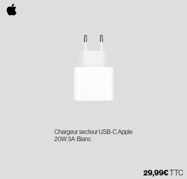 Prise 20W Apple